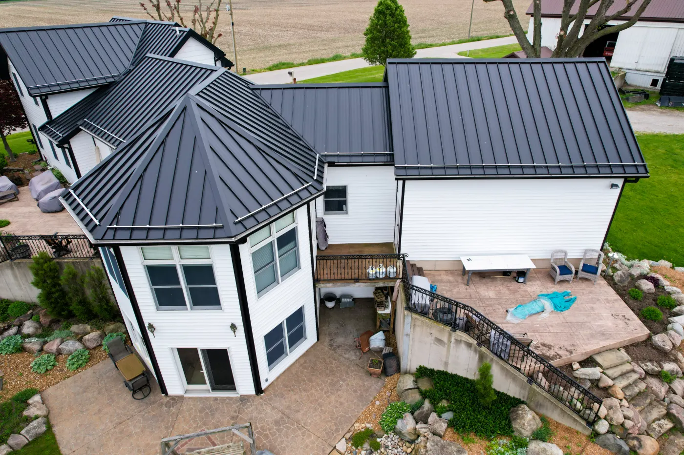 Fiber cement siding installed on a Meridian Hills home