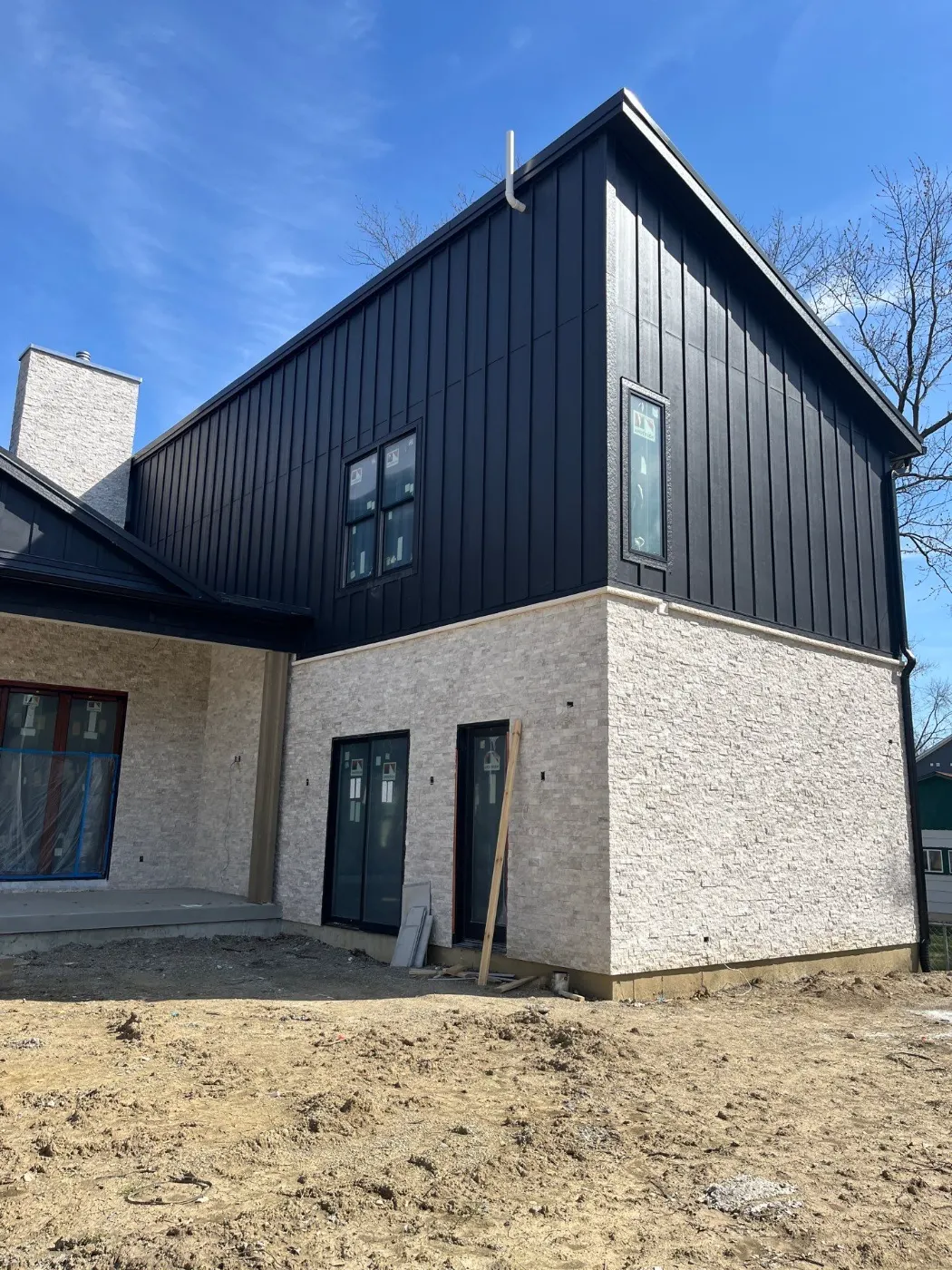 Trim and flashing detail on a Meridian Hills siding job